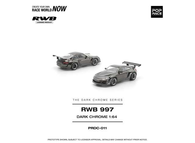 1:64 PORSCHE RWB 997 *The Dark Chrome Series*, dark chrome - PRDC011