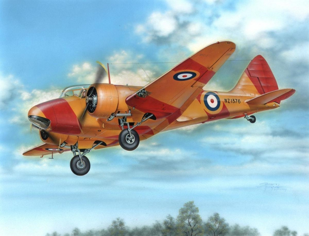 1:48 Сборная модель Самолет Airspeed Oxford Mk.I/II 'Comm.service' - SH48104