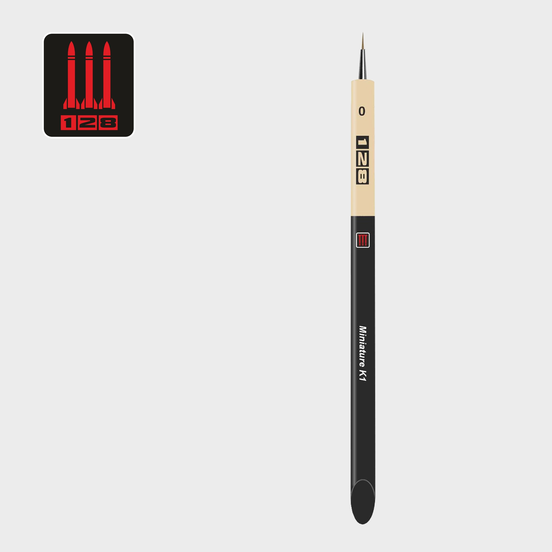 Кисть круглая '0' (ручка скошенная утолщенная) - K1-0