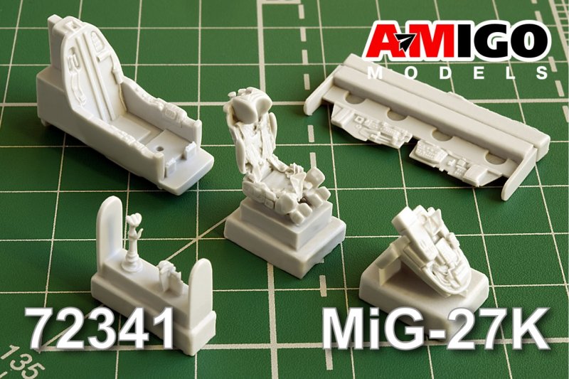 1:72 Кабина самолета МиГ-27К с катапультным креслом КМ-1М - AMG72341