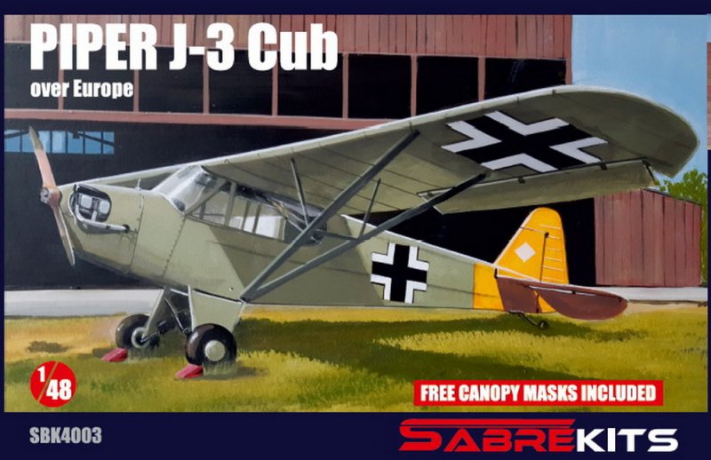 1:48 Сборная модель Самолет Piper J-3 Cub „Over Europe“ - SBK4003