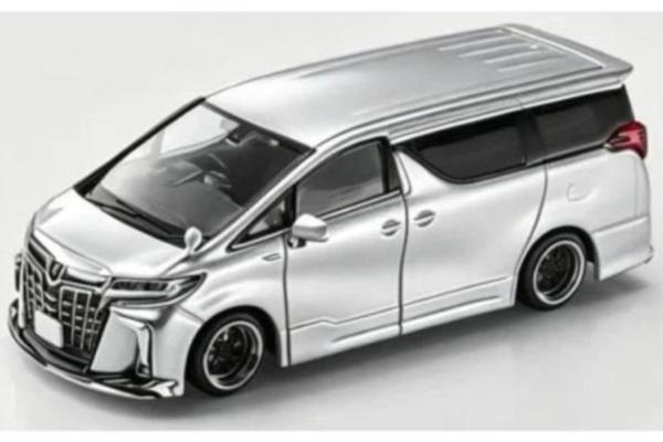 1:64 TOYOTA Alphard Customized Version, liquid metallic silver - MM64-Alphard-004