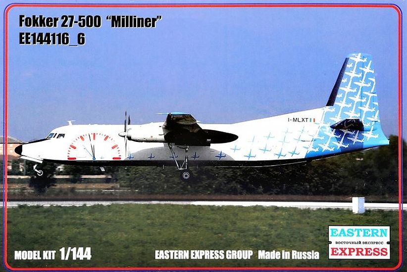 1:144 Сборная модель Пассажирский самолет Fokker F-27-500 (Milliner) - 144116-6