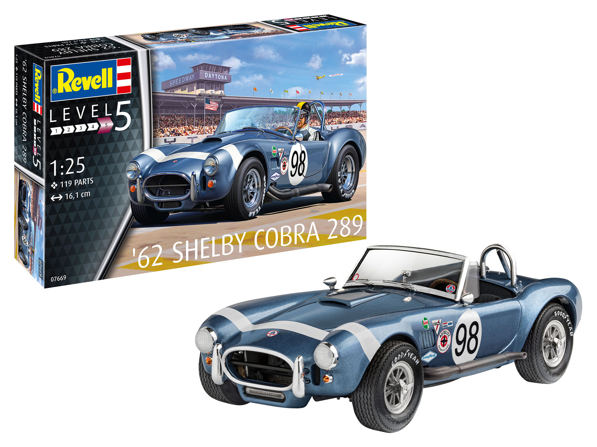 1:25 Сборная модель Британский спортивный автомобиль AC Cobra 289 - 07669