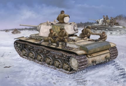 1:48 Сборная модель Танк Russian KV-1 Model 1942 'Heavy Cast Turret' Tank - 84813