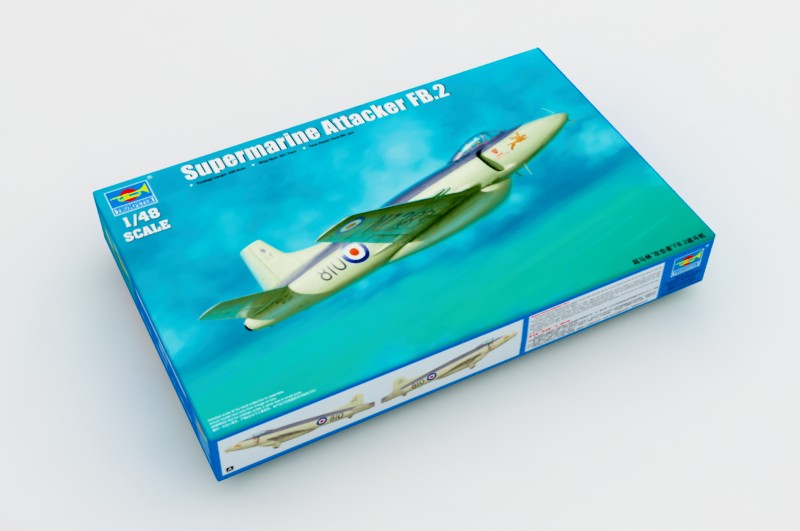 1:48 Сборная модель Британский истребитель Supermarine Attacker FB.2 - 02867