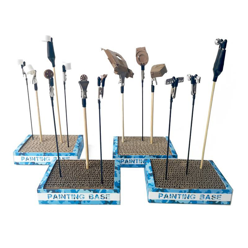 Четыре основы для раскрашивания модели (12,5*8,5*2,7 см), синий камуфляж - MW-2130A