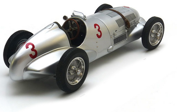 1:18 MERCEDES BENZ F1 W125 N3 Gp Donington (1937) M.Von Brauchitsch, Silver - M-115