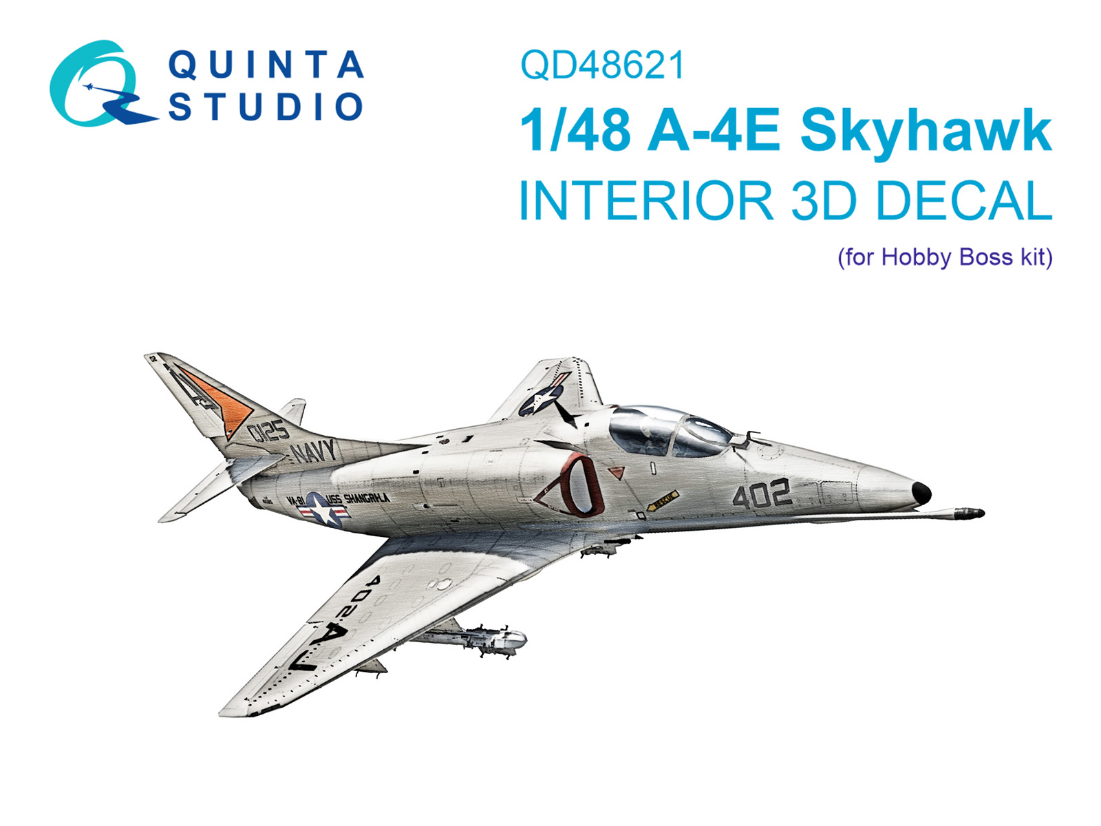 1:48 3D Декаль интерьера кабины A-4E Skyhawk (Hobby Boss) - QD48621