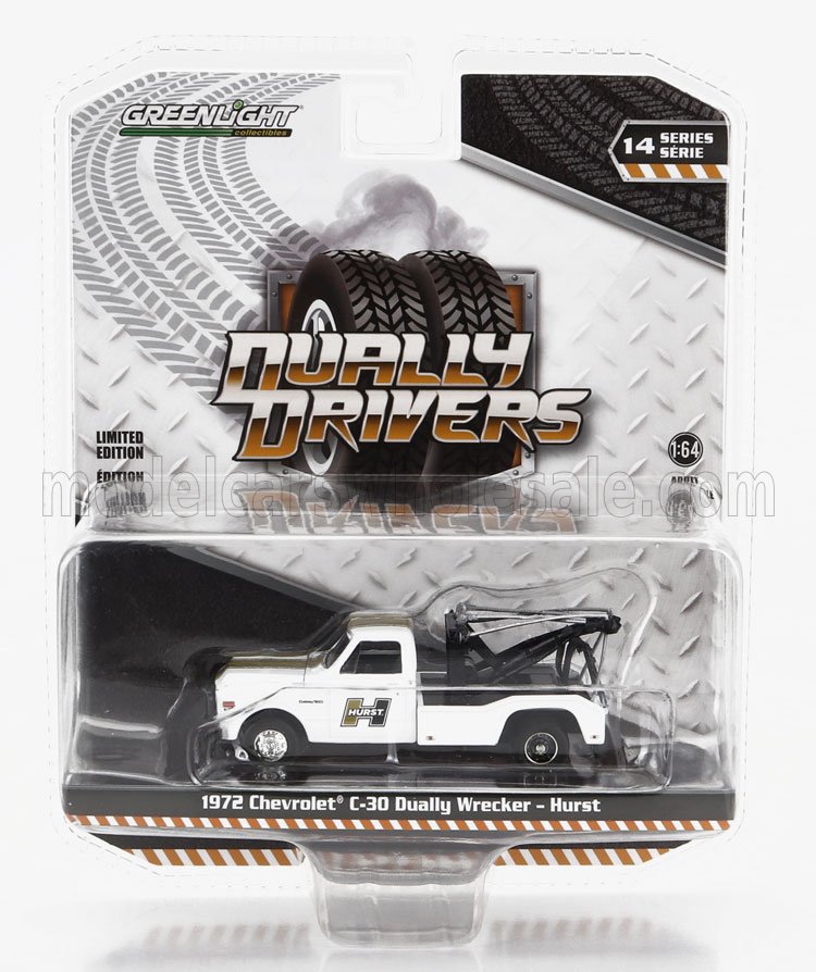 1:64 CHEVROLET C-30 Pick-up Wrecker Carro Attrezzi - Wrecker Road Service Hurst (1972), White - 46140A