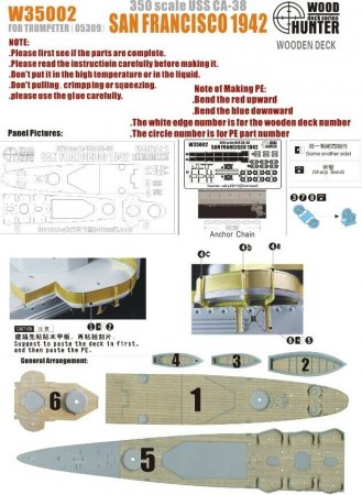 1:350 USS CA-38 San Francisco 1942 - W35002