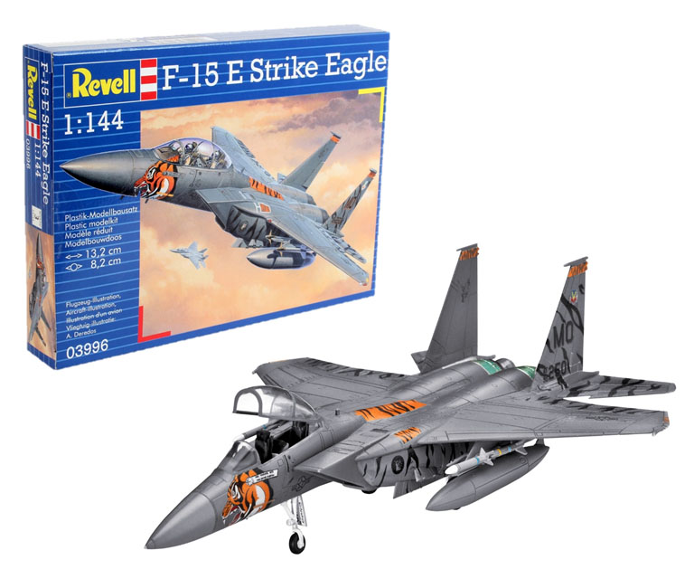 1:144 Сборная модель Американский истребитель-бомбардировщик McDonnell Douglas F-15E Strike Eagle - 03996