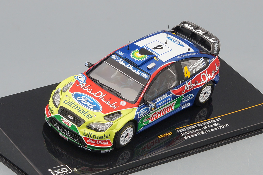 1:43 FORD Focus RS WRC 09 4 Winner Rally Finland (J-M. Latvala - M. Anttila) 2010, цветной - RAM447