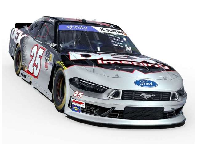 1:64 Ford Mustang #25 Harrison Burton *Dex Imaging*, silver/black/red 2025 - N252565DEXHB