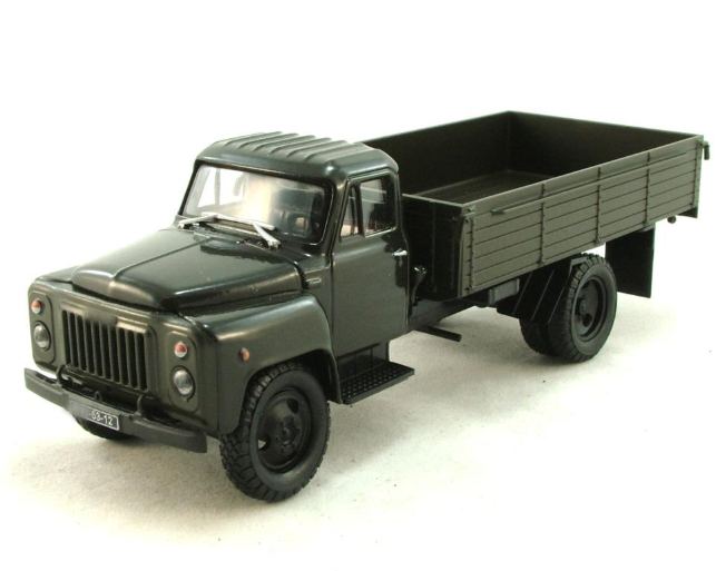1:43 (Б/У) ГАЗ 53-12 бортовой, грязно-зеленый - H260b-X1