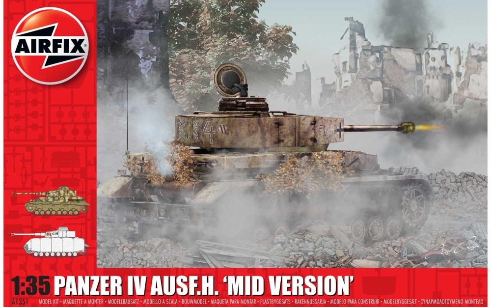 1:35 Сборная модель Panzer IV Ausf.H, Mid Version - A1351