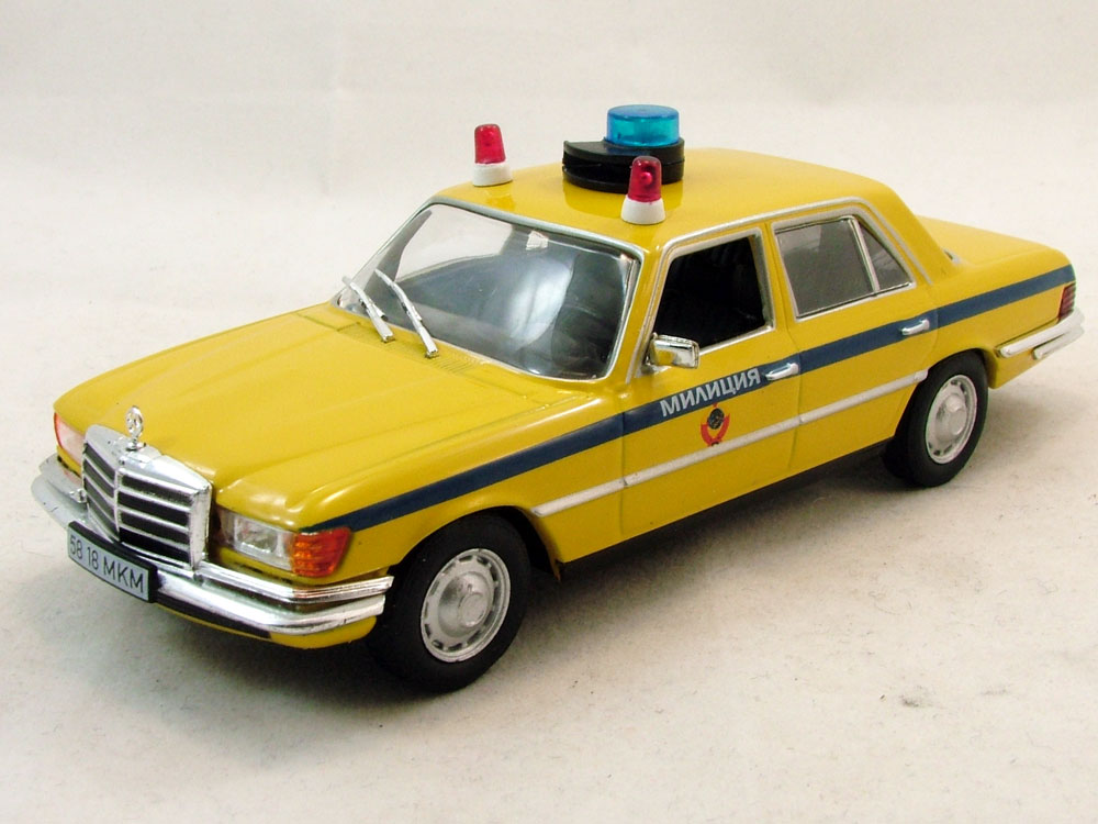 1:43 MERCEDES-BENZ 450 SEL (W116) милиция CCCP, Полицейские Машины Мира 22, желтый - PCW022
