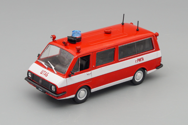 1:43 РАФ 22034 АШ пожарный, Автомобиль на службе 12, красный - ANS012-X3