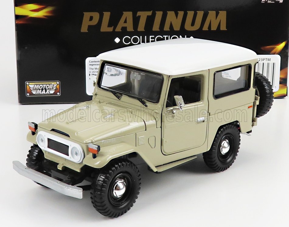 1:24 TOYOTA Fj40 Land Cruiser Hard-top Closed (1980), Beige White - 79323BE