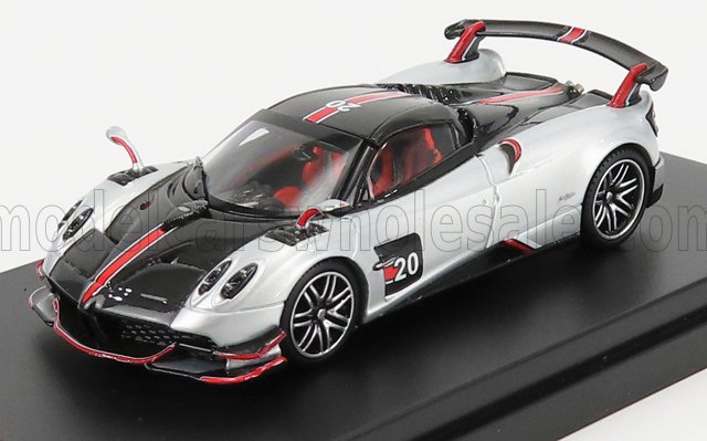 1:64 PAGANI Huayra Bc Roadster N 20 2017, Silver Black - LCD64011-SI