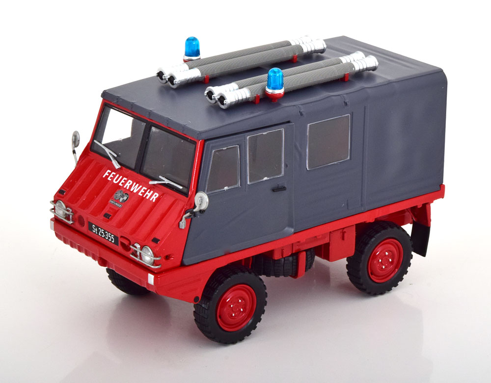 1:18 STEYR Puch Haflinger fire engine, red grey - 00443