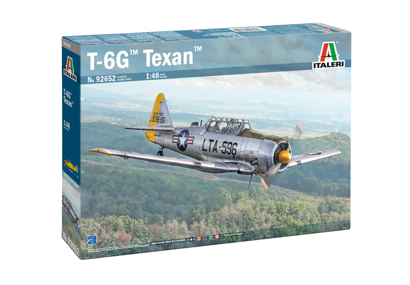 1:48 Сборная модель NORTH AMERICAN T-6g Texan Military Airplane (1951) - 92652ИТ