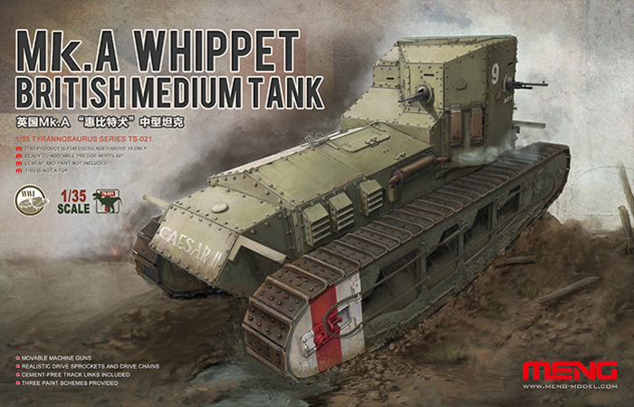 1:35 Сборная модель Британский средний танк Mk.A WHIPPET - TS-021
