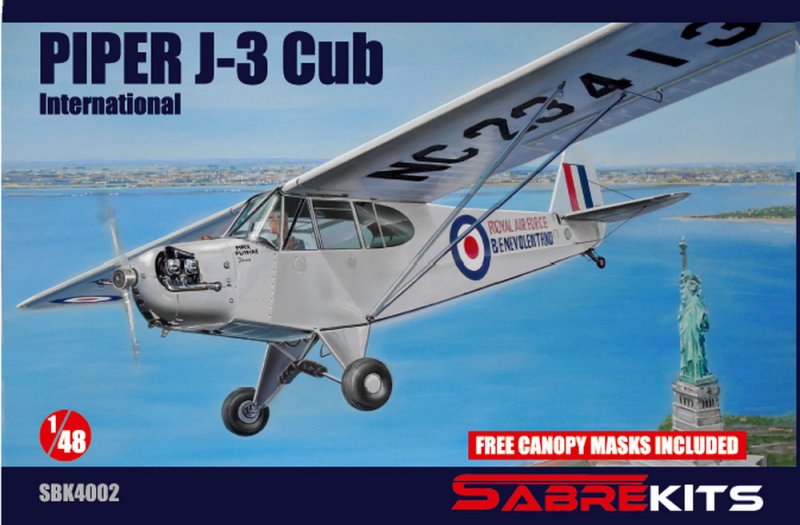 1:48 Сборная модель Самолет Piper J-3 Cub „International“ - SBK4002