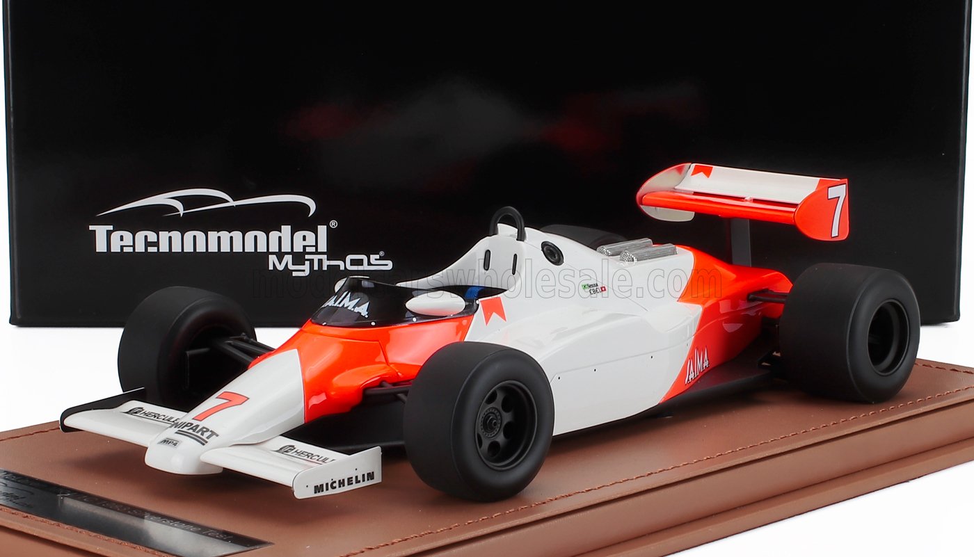 1:18 McLAREN F1 Mp4/1c №7 Silverstone Test Drive (1983) Ayrton Senna, White Red - TM18-385E