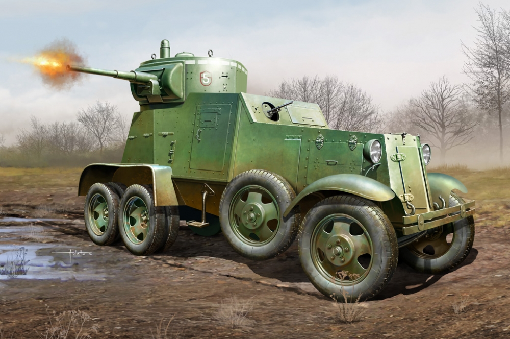 1:35 Сборная модель Бронетранспортер Soviet BA-3 Armor Car - 83838
