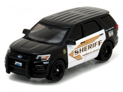 1:64 FORD Police Interceptor 'Franklin County Washington Sheriff' (2016), black / white - 42790E