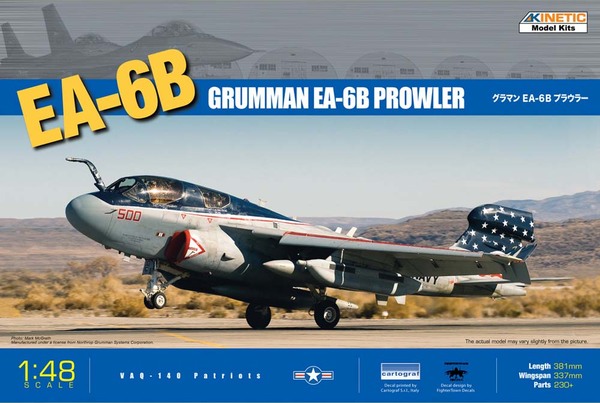 1:48 Сборная модель Американский палубный самолет-разведчик Grumman EA-6B Prowler - K48022