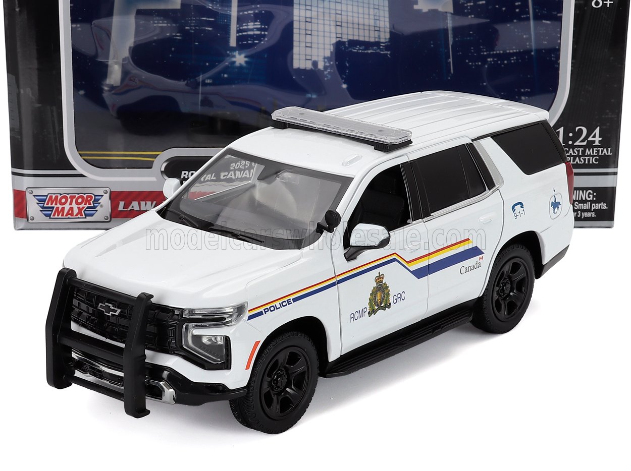 1:24 CHEVROLET Tahoe Ppv Rcmp Police (2025), White - 76643W