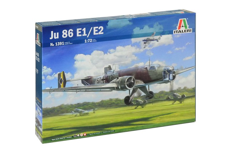 1:72 Сборная модель Немецкий высотный бомбардировщик Junkers Ju 86E1 / E2 - 1391