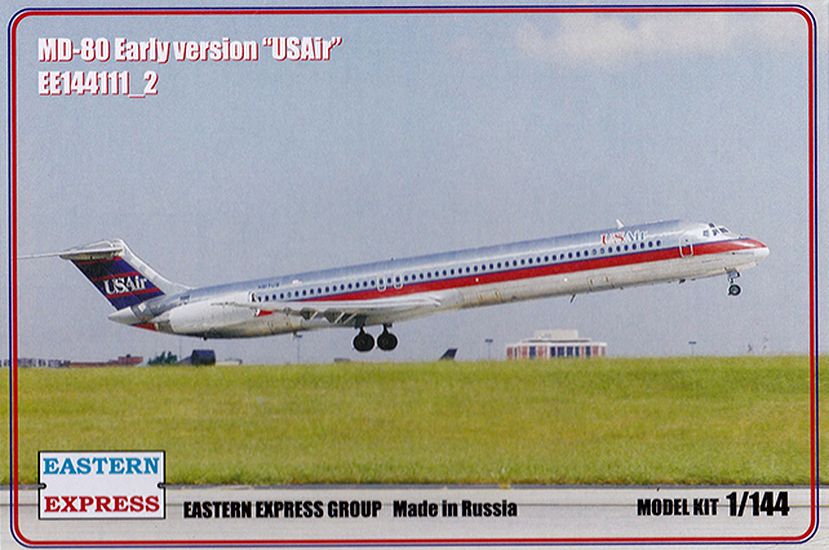 1:144 Сборная модель Пассажирский самолет McDonnell Douglas MD-80 ранний (USAir) - 144111-2