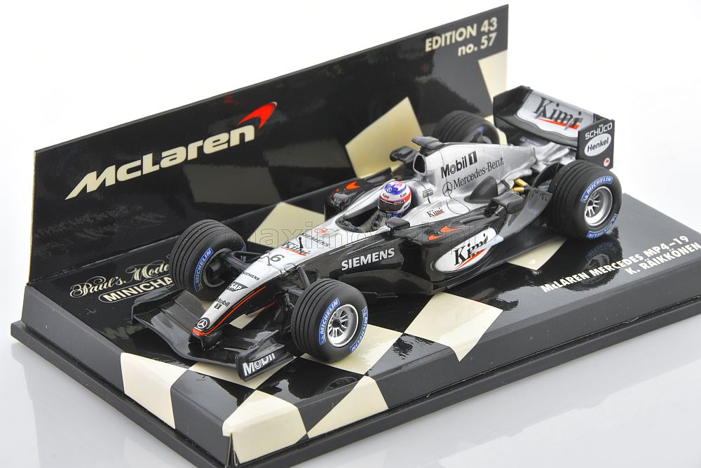 1:43 McLAREN Mercedes MP4/19 Kimi Raikonen (2004), silver/black - 530044306