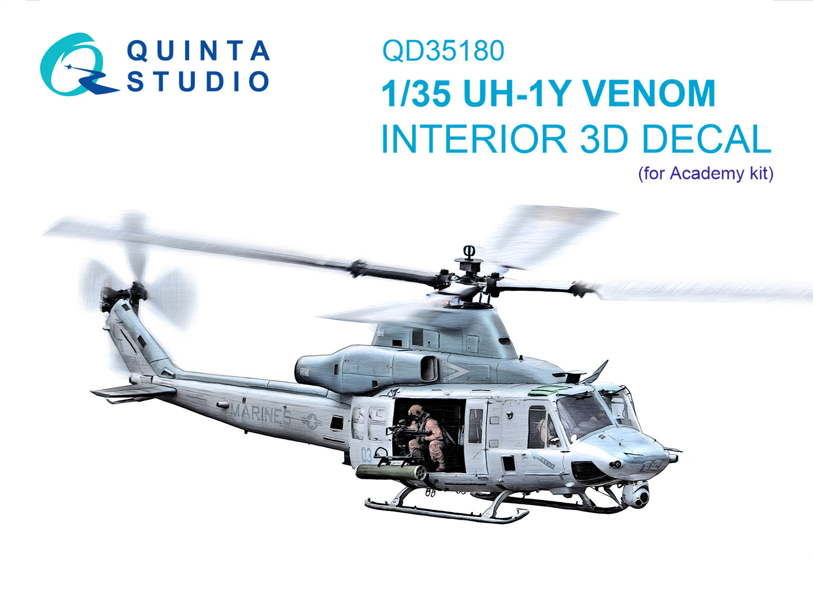 1:35 3D Декаль интерьера кабины UH-1Y (Academy) - QD35180