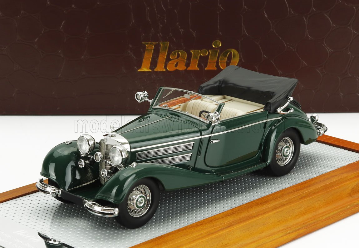 1:43 MERCEDES BENZ 540k Sn154156 Sindelfingen Cabriolet A Open (1936), Green Black - IL43196