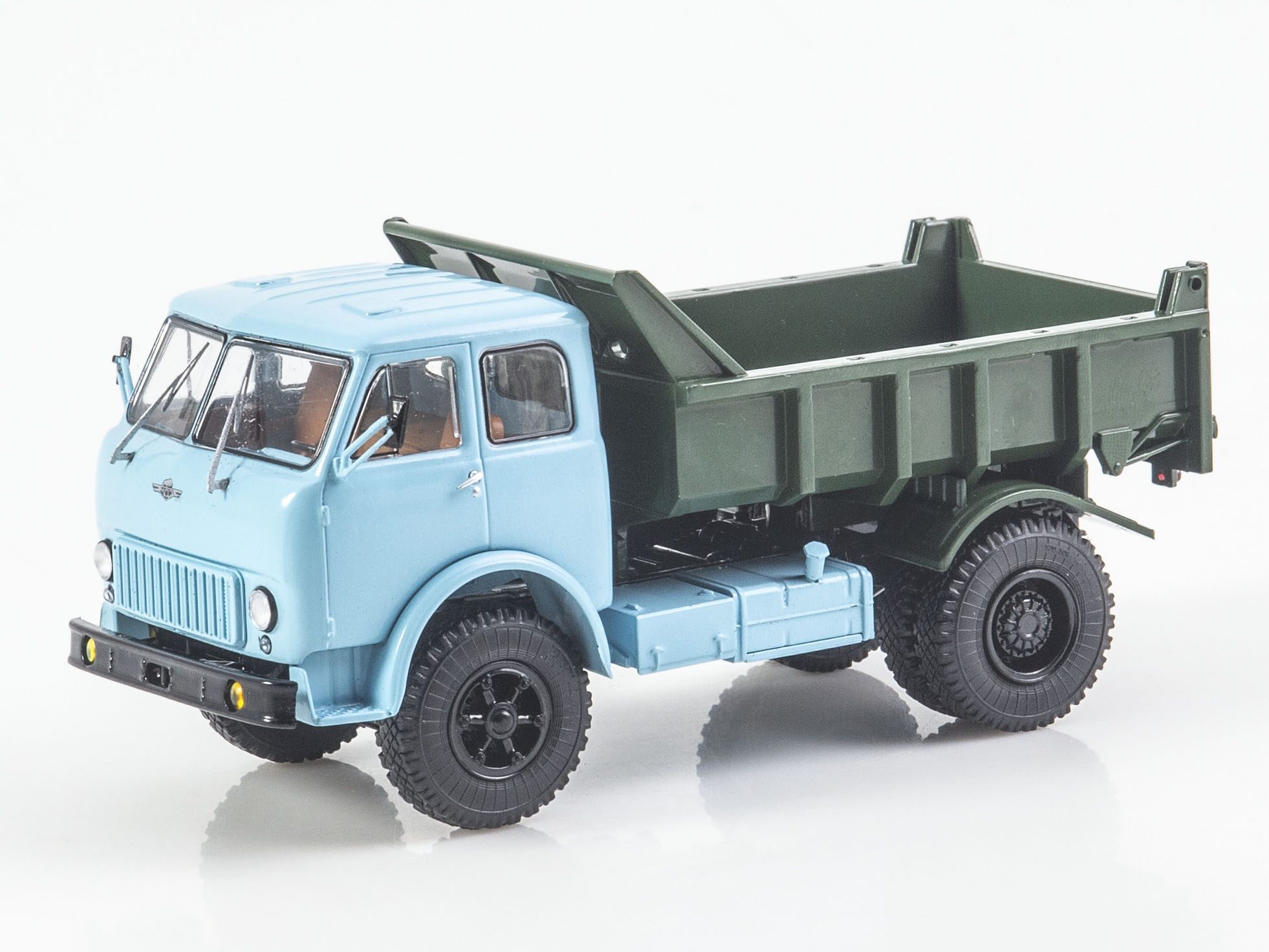 1:43 (Уценка!) МАЗ-503Б самосвал, голубой/зеленый - SSM1611-Z1