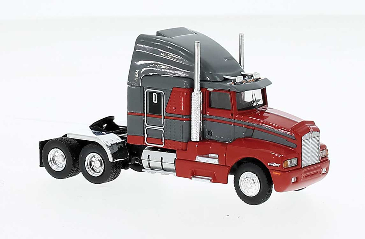 1:87 KENWORTH T600 седельный тягач (1984), серый с красным - 85933