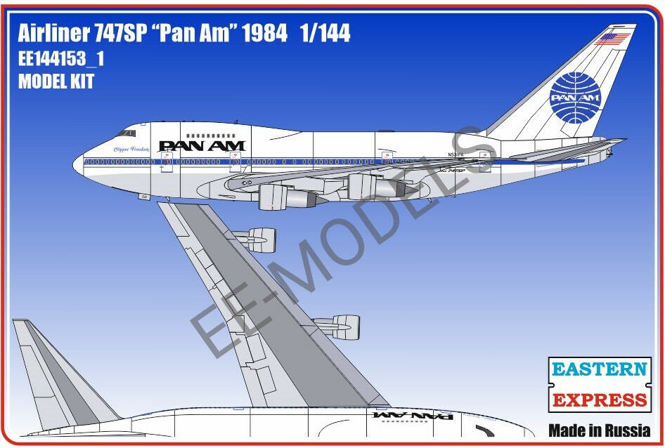 1:144 Сборная модель Авиалайнер 747SP 'Pan Am' 1984 - 144153-1