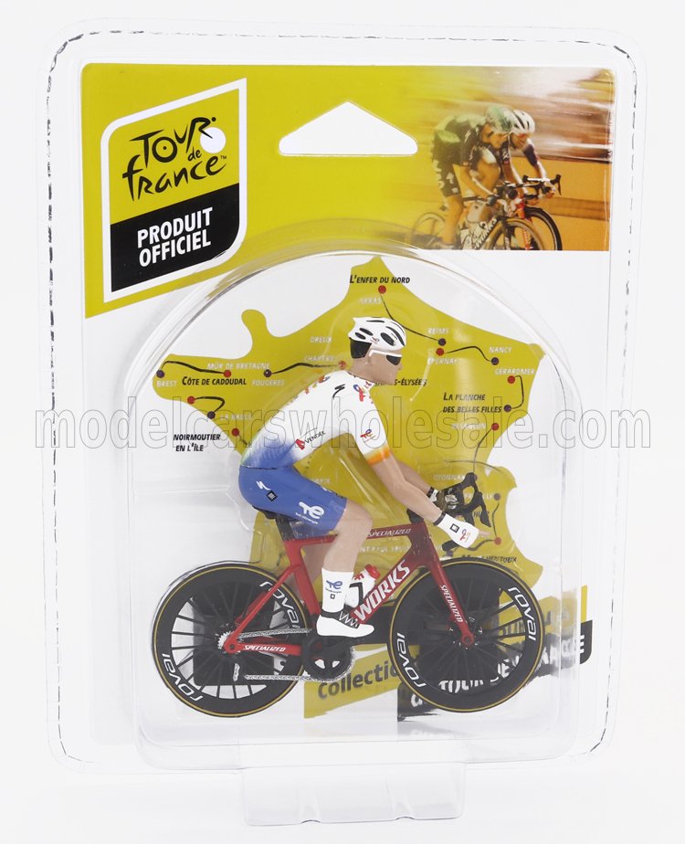 1:18 FIGURES Ciclista - Cyclist - Team Total-energies - Tour De France (2023), White Yellow Blue - 1809916