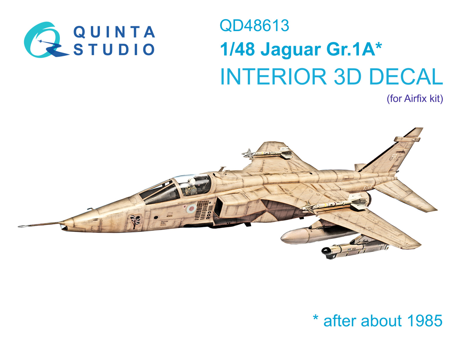 1:48 3D Декаль интерьера кабины Jaguar Gr.1A (Airfix) - QD48613