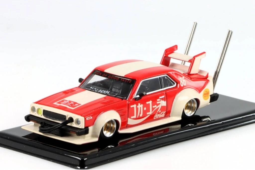 1:64 NISSAN Skyline C210 Kaido Racer Bosozoku Style Coca-Cola , red/beige - PR640135