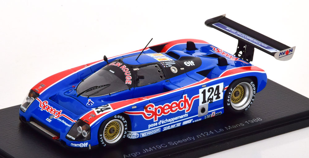 1:43 ARGO JM19C Speedy No 124 24h Le Mans, Rousselot/Messaoudi/Roy (1988) - S7318