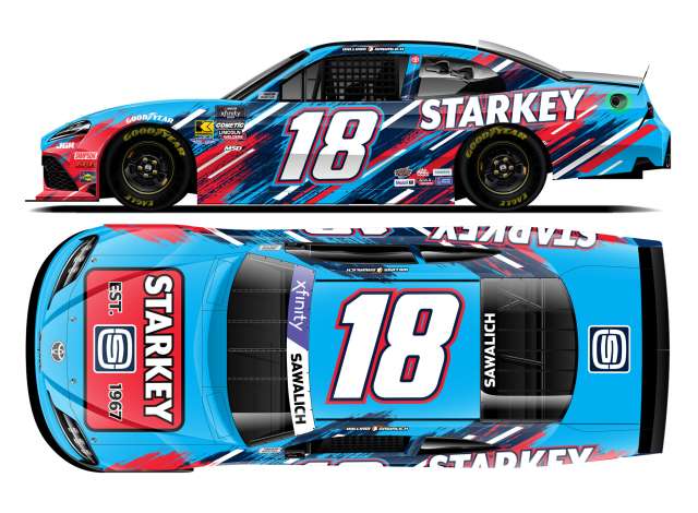 1:64 Toyota GR Supra #18 William Sawalich *Starkey*, blue/red/white 2025 - N182565SYTWS