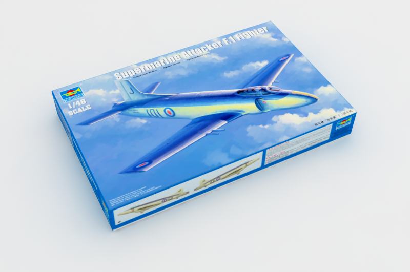 1:48 Сборная модель Британский истребитель Supermarine Attacker F.1 - 02866