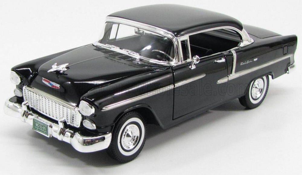 1:18 CHEVROLET Bel Air Cabriolet Closed (1955), Black Silver - 73185BK