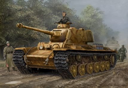1:48 Сборная модель Танк German Pz.Kpfw KV-1 756(r) - 84818