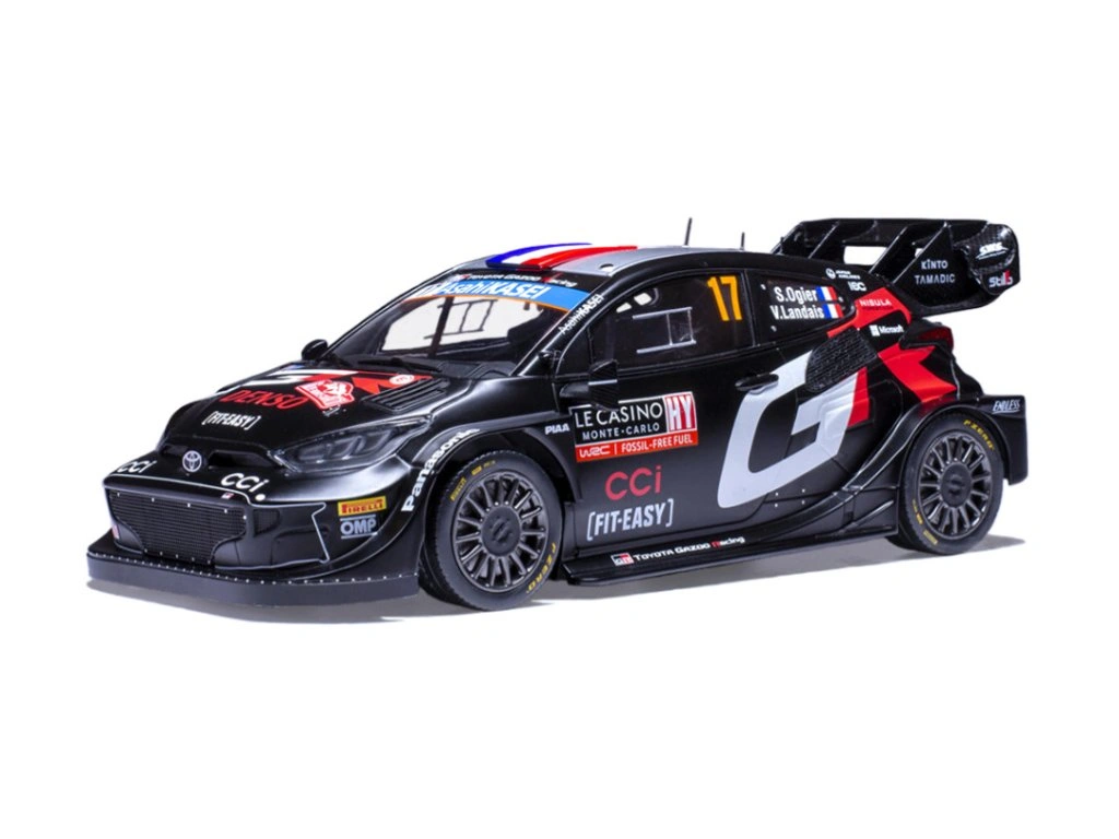 1:18 TOYOTA Yaris Rally 1 №17 WRC Rally Monte Carlo Sébastien Ogier / Vincent Landais (2024), black - 18RMC196